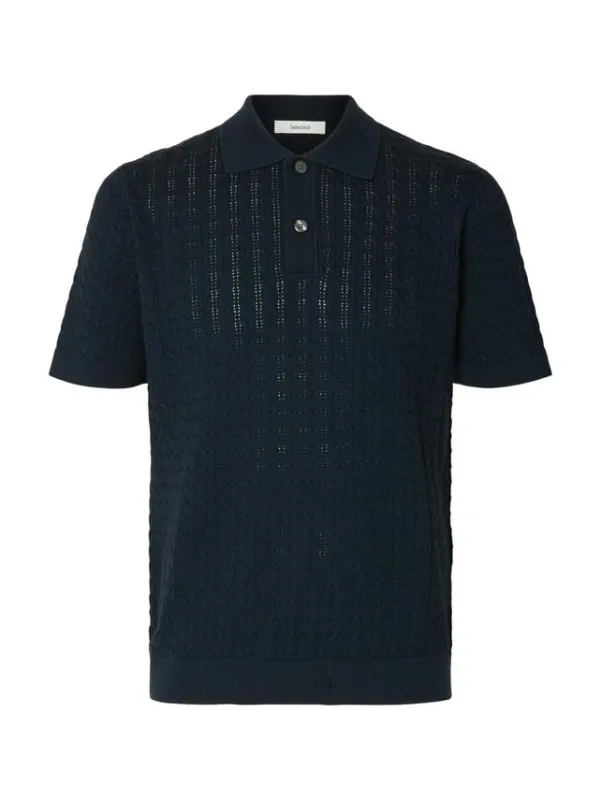 SLHMATTIS SS KNIT NEW CABLE POLO