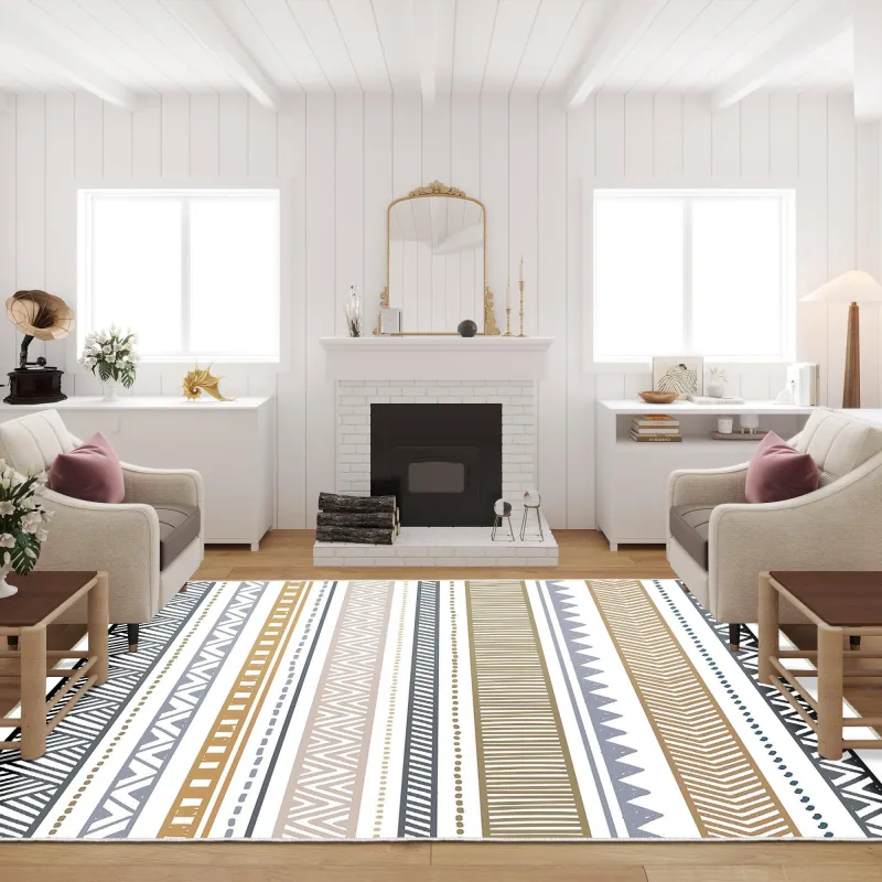 TEPPI W1079 gulvtæppe, rektangulær - multifarvet polyester (180x280)