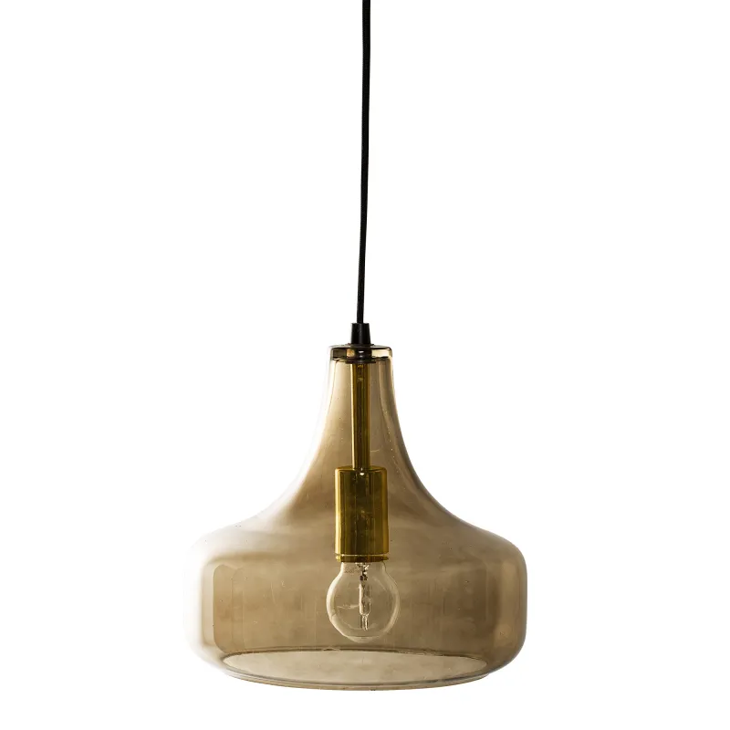 BLOOMINGVILLE Yuser Pendel, Brun, Glas, D25,5xH23 cm