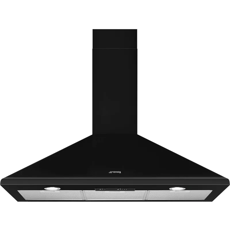 Smeg KSED95NEE 90cm Vægmonteret Emhætte, Sort