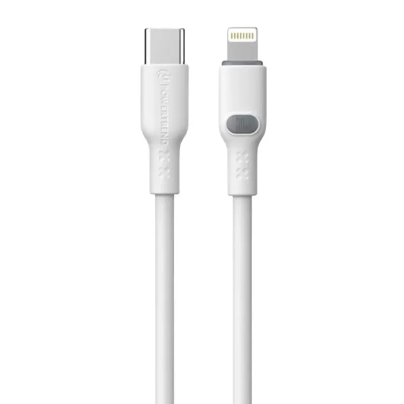 PowerTrend Ladekabel USB-C til Lightning 1M