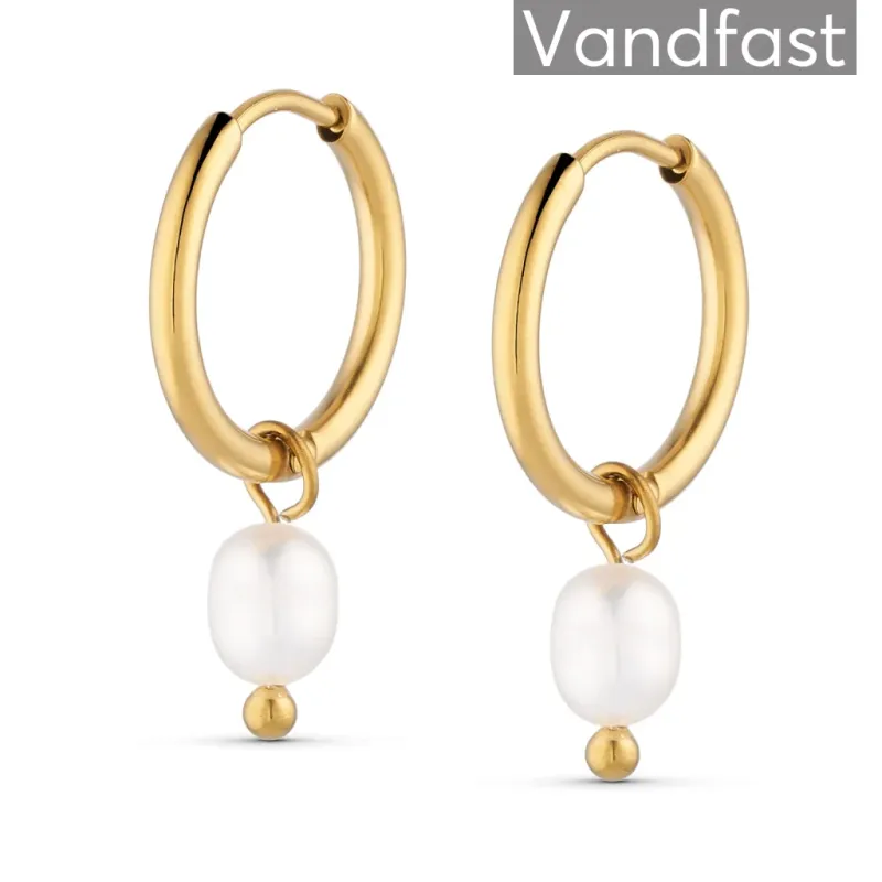 ANNEBRAUNER Creole Pearl 18K Guldbelagt