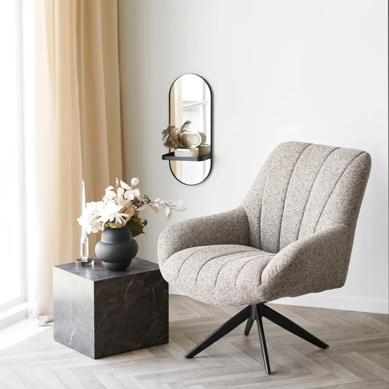 House Nordic - Grandola Loungestol, m.drejefod, grå