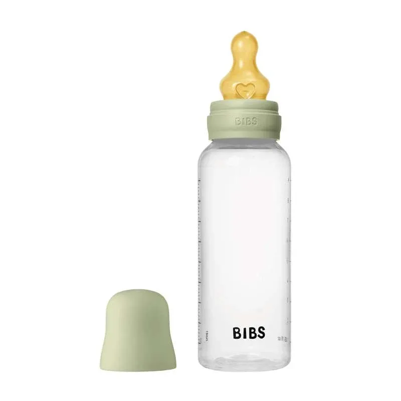 BIBS Bottle - Sutteflaskesæt - Plastik - Naturgummi/Medium Flow/Rund - 270ml - Sage