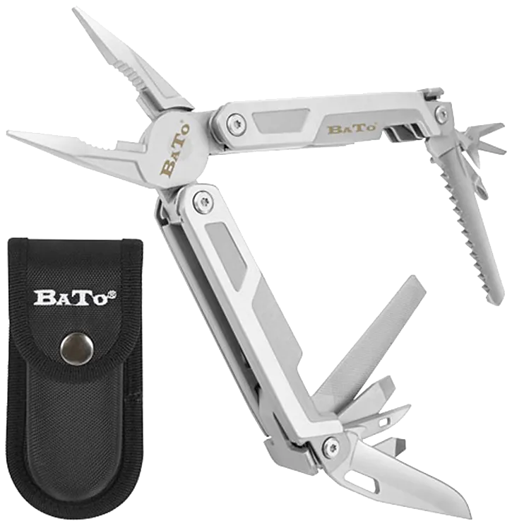 Multitool m/14 værktøjer, inkl. bælteetui