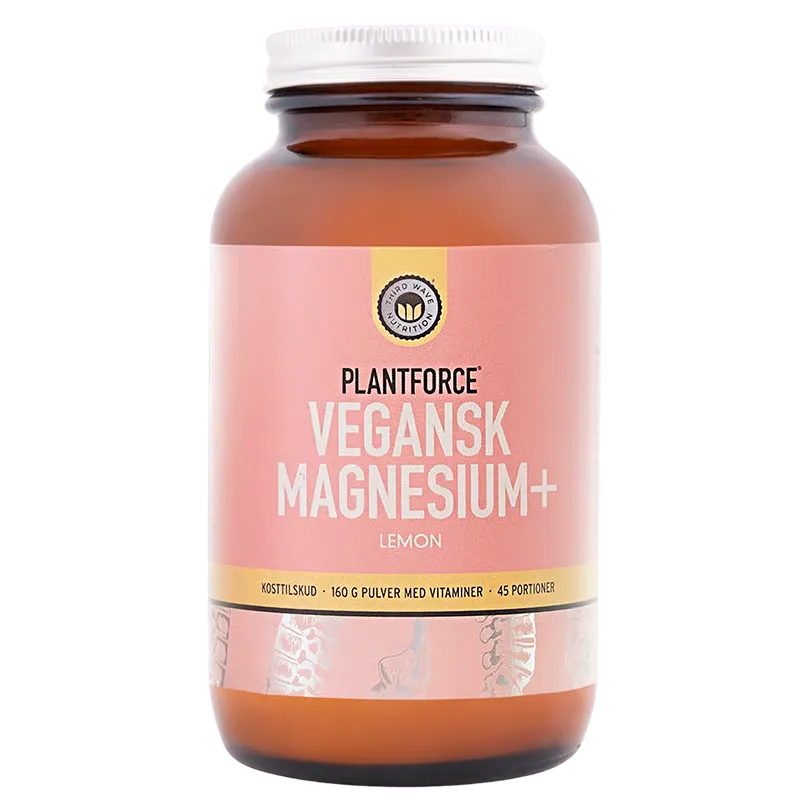 Plantforce Vegansk Magnesium+ Lemon (160 g)