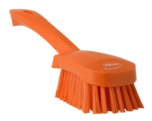 Vikan Vaskebørste m/kort skaft, 270 mm, Stiv, Orange