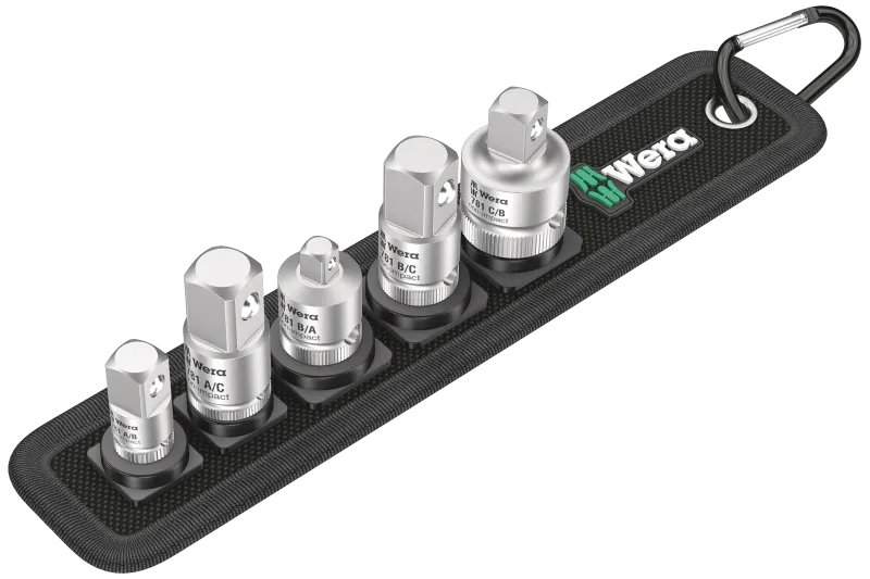 Adaptersæt 781/5 Set1 1/4-3/8-1/2", 5 dele