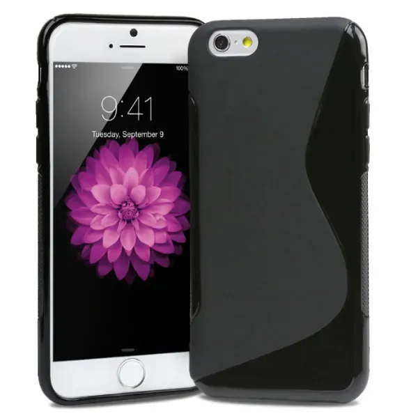 S-Line TPU cover til iPhone 6 Plus/6S Plus. Sort.