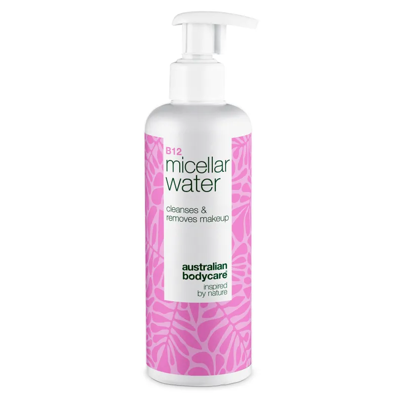 Micellar Water  -  Fjerner makeup og beroliger sart, tør hud â Micellar Water fjerner makeup og rødme. Velegnet til sensitiv hud. Indeholder B12, Niacinamid og fugtgivende Glycerin.