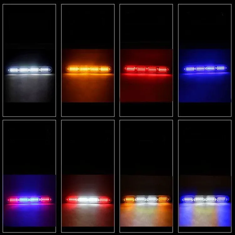 UDSALG - 24 LED Blitzblink / strobe blink 12v / 24v - Aflang - Dinled - Markeringslys