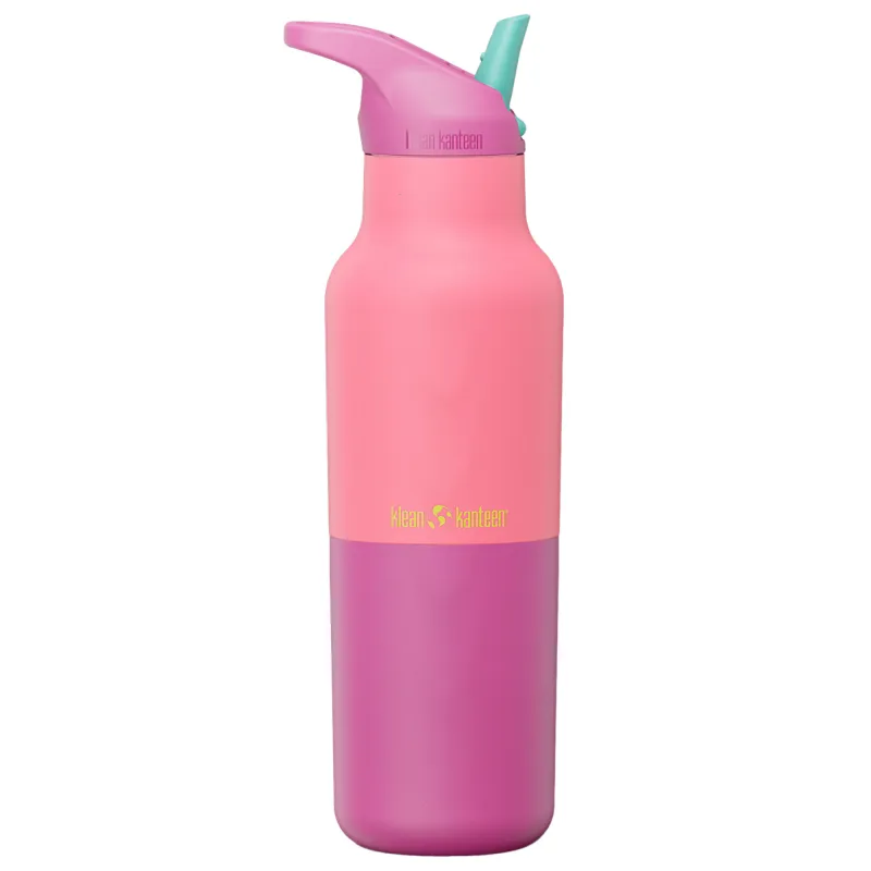 Klean kanteen Rise Classic drikkeflaske med sportslåg 473 ml, Pink Lemonade Kaleidoscope