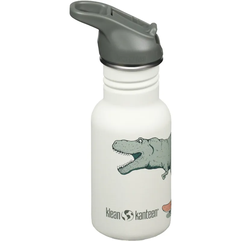 Klean kanteen Kid Classic Narrow Flip Vandflaske 355 ml, Dino Skate
