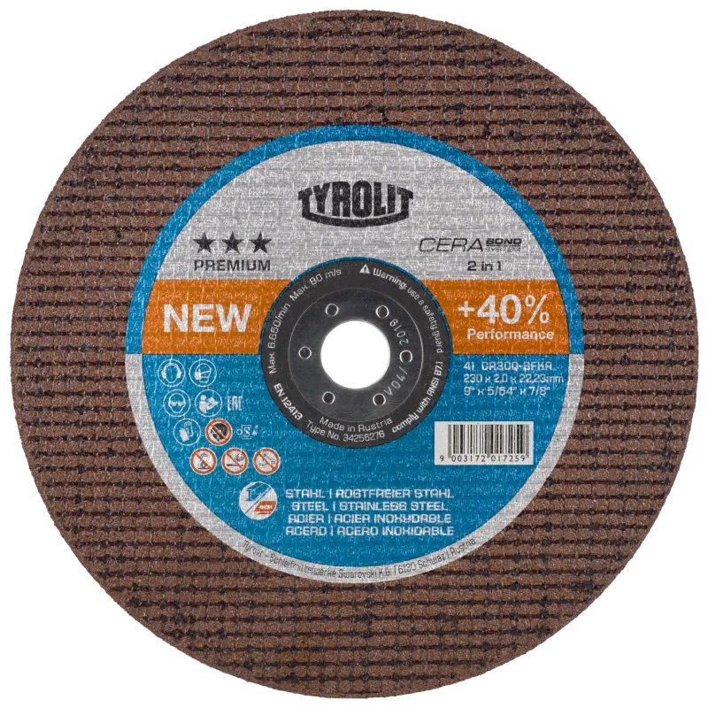 Skæreskive Premium 41F ø230×2,0 CA30Q-BFKA