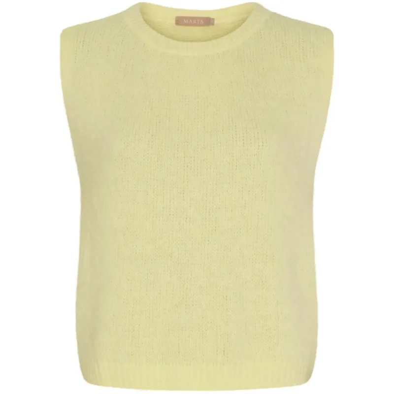 Marta du Chateau dame vest MdcIlse 5313 - Light Yellow
