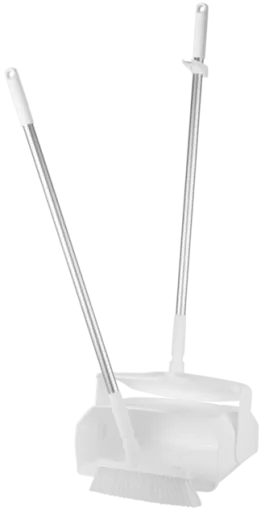 VikanFejebakkesæt, lukket med kost, 350 mm, Medium, Hvid