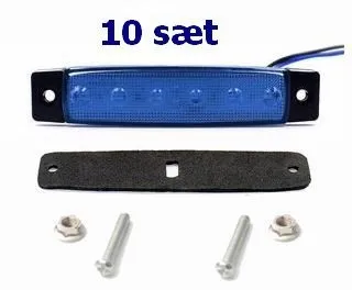 UDSALG - 6 LED markeringslygte, 12v, 10 stk. - Dinled - Markeringslys