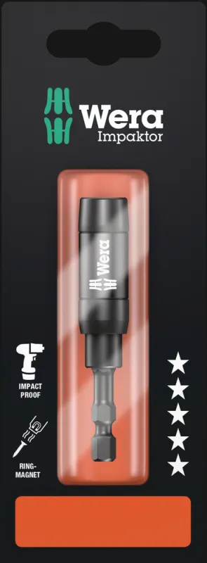 Bitsholder - med ringmagnet og fjederring Wera Impaktor 897/4 IMP R