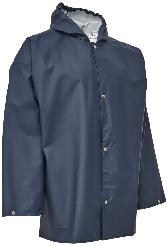 Regnjakke m/trykknaplukke 079800 navy Str. 5XL