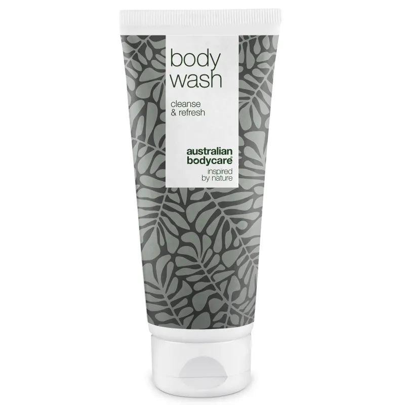 Body Wash med Tea Tree Oil â Showergel til daglig pleje og mod bumser og uren hud på kroppen
