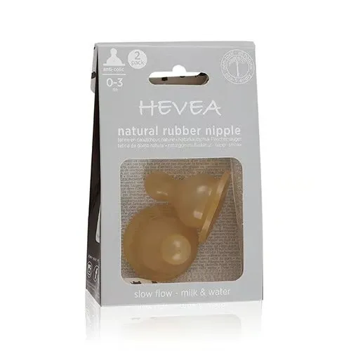 Hevea flaskesutter langsomt flow (2 pak)