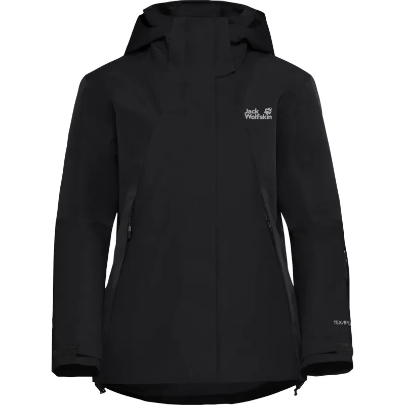 Jack Wolfskin Flowline 2L Ins, skijakke, dame, sort