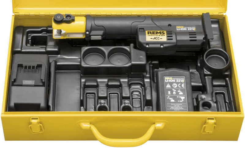 REMS pressmaskine mini S 22V ACC BP i/stålkasse