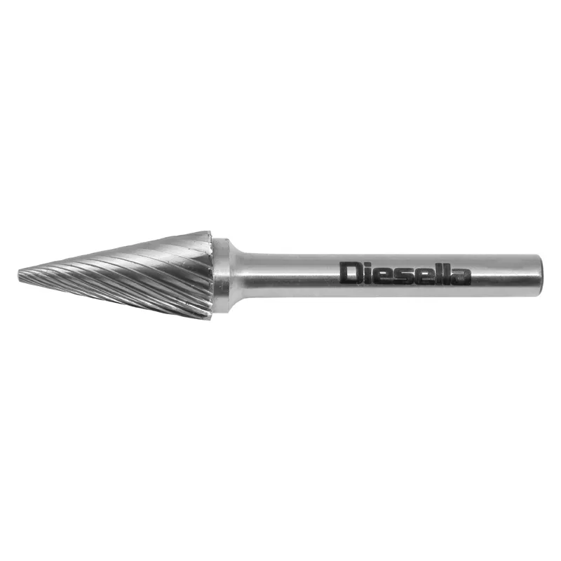 Fræsestift HM Ø12x25 mm form M (Single cut) med Ø6 mm skaft