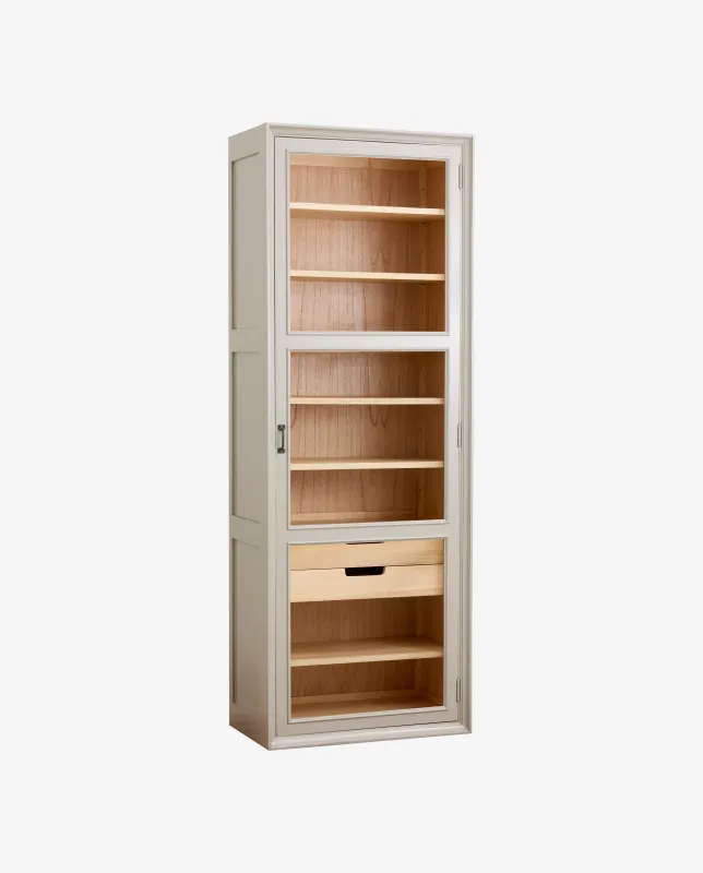 Nordal - VIVA skab med 1 låge  -  grå  -  B76 × D44 × H210 cm