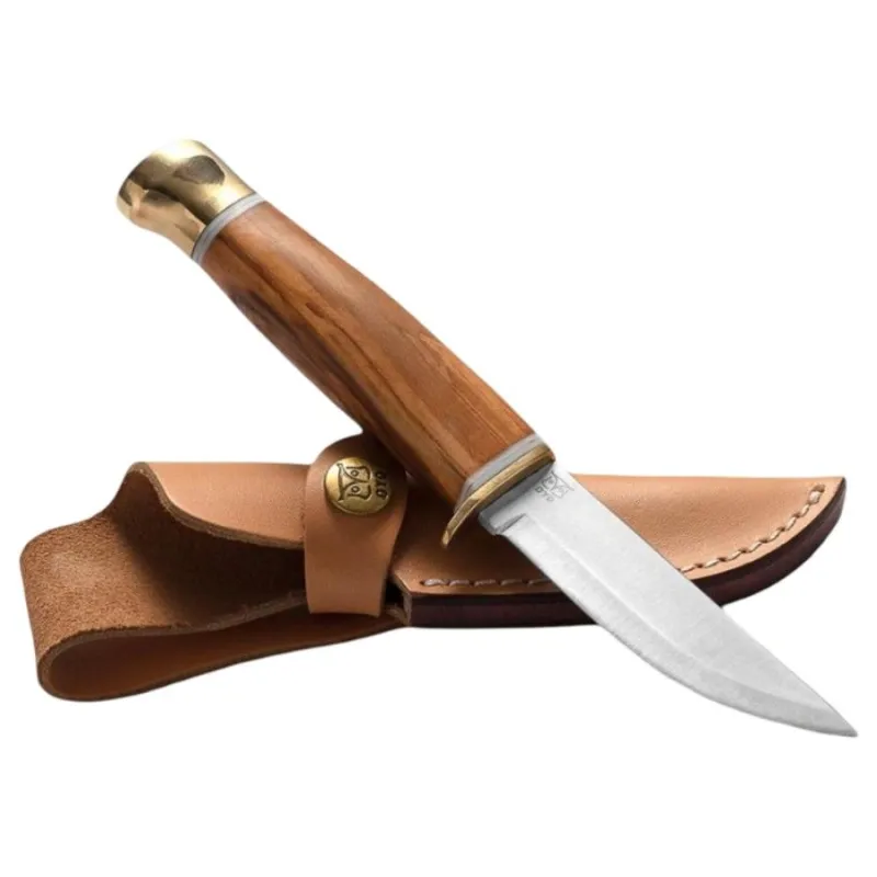 Oyo Jotunheimen Knife W/ Leather Sheath, outdoorkniv, beige