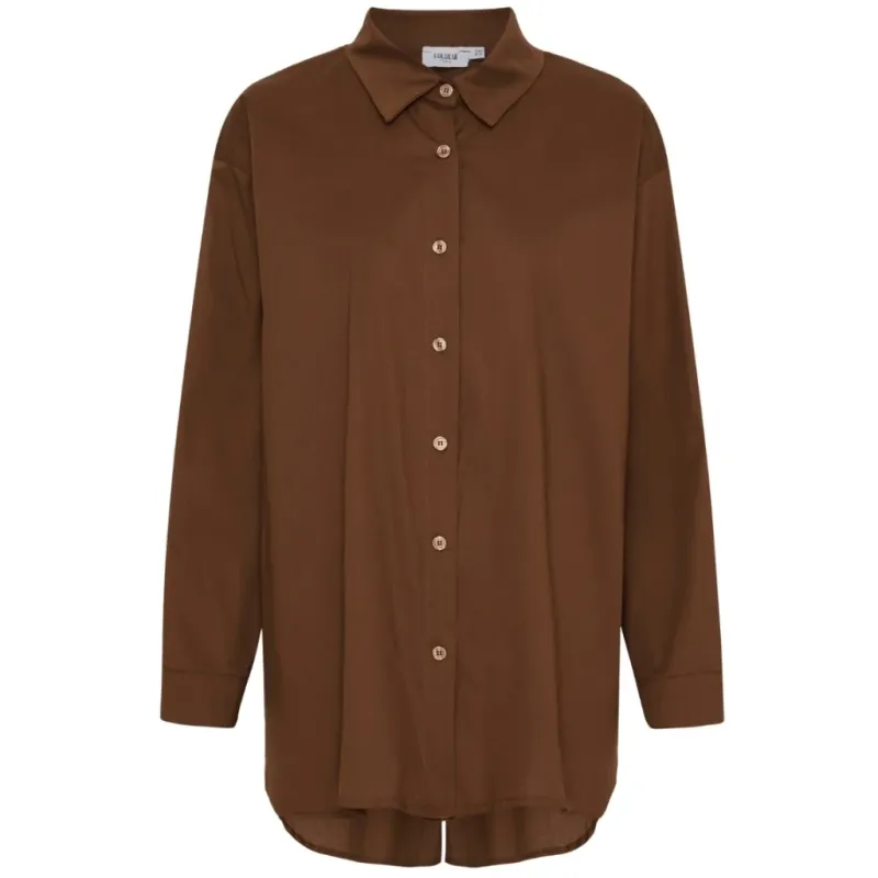 Lululia Dame Skjorte LuVanessa 7178 - Brown