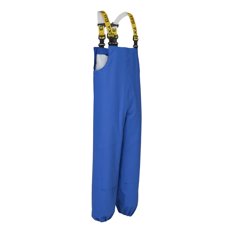 Bib & Brace with knee pocket - Kongeblå - S
