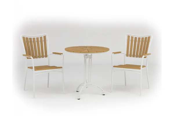 DaneLine Adam Cafésæt - Nonwood - Ø70 cm - Hvid