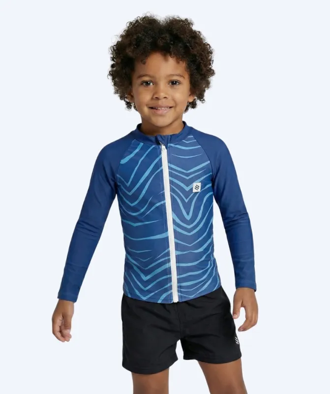Watery UV-trøje til børn - Fjord Langærmet Rashguard - Mørkeblå - UV badetøj
