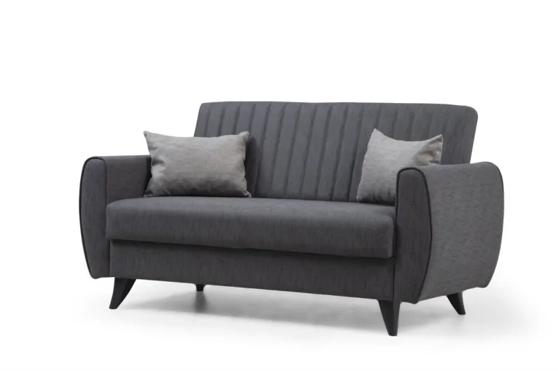 NORDVÄRK Alkon 2 pers. sovesofa - mørkegrå stof og plast