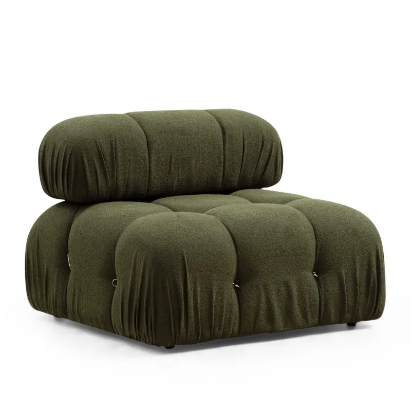 NORDVÄRK Bubble O1 1-pers. modul sofa - grøn polyester og sort plast