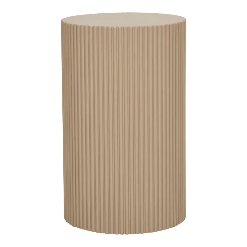 HOUSE NORDIC Farense hjørnebord, rund - beige/grå MDF (Ø30)