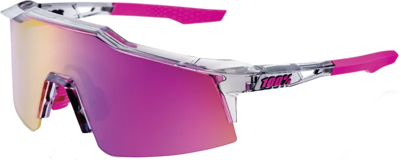 100% SPEEDCRAFT SL - Polished Translucent Grey - Purple Multilayer Mirror Lens
