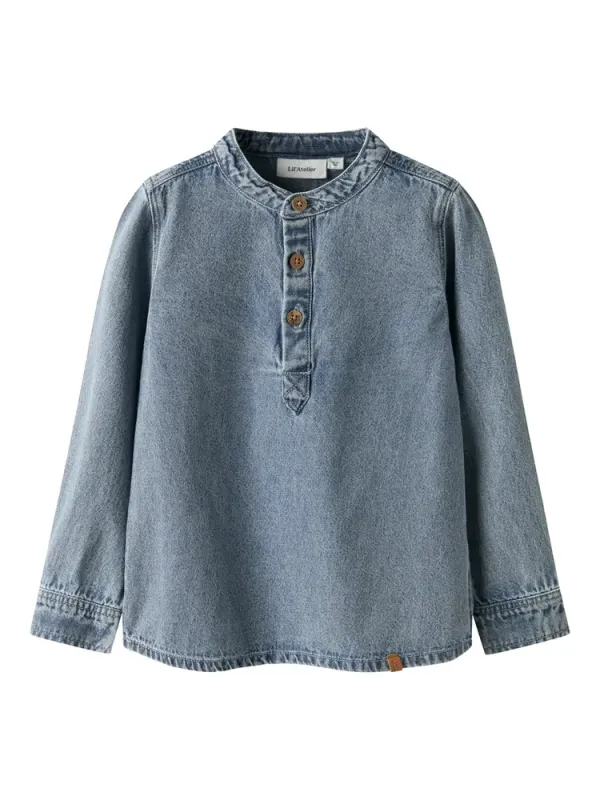 Taya Denim Skjorte - Medium blue denim - 92