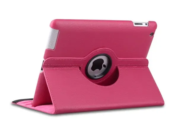 360° Roterende Cover Til iPad Air, iPad (2017) & (2018).Hot pink