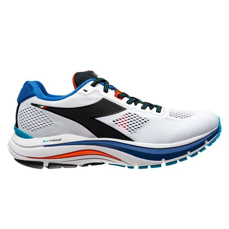 Diadora Mythos Blushield 7 Vortice Løbesko - Hvid/blå