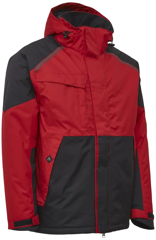 Vinter-arbejdsjakke stretch 186100 rød/sort Str. 5XL