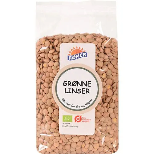 Grønne linser Øko. - 500 gram