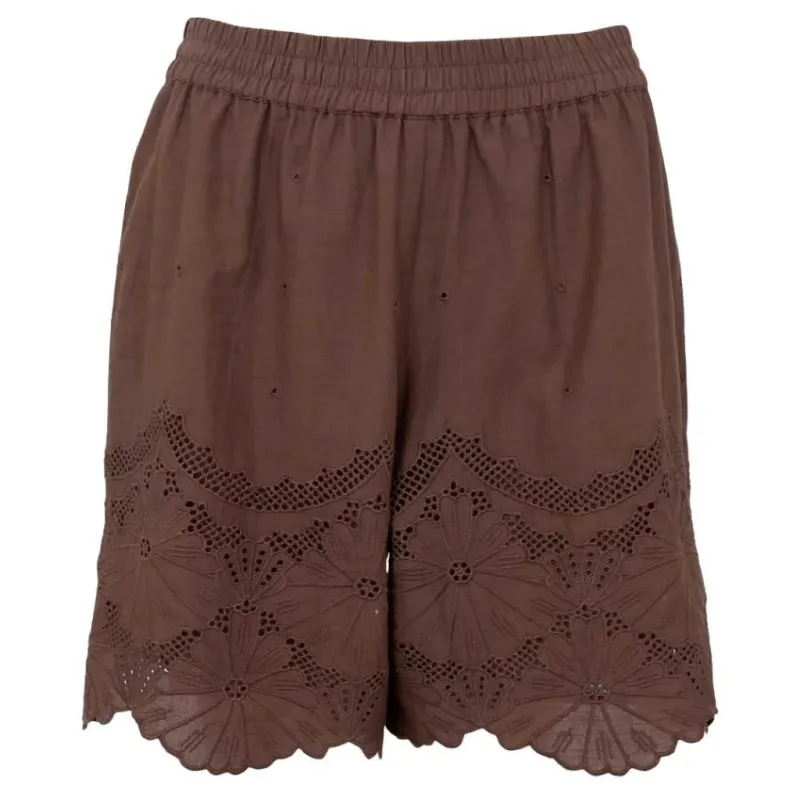 BLACK COLOUR dame shorts BCAGNETA - Espresso