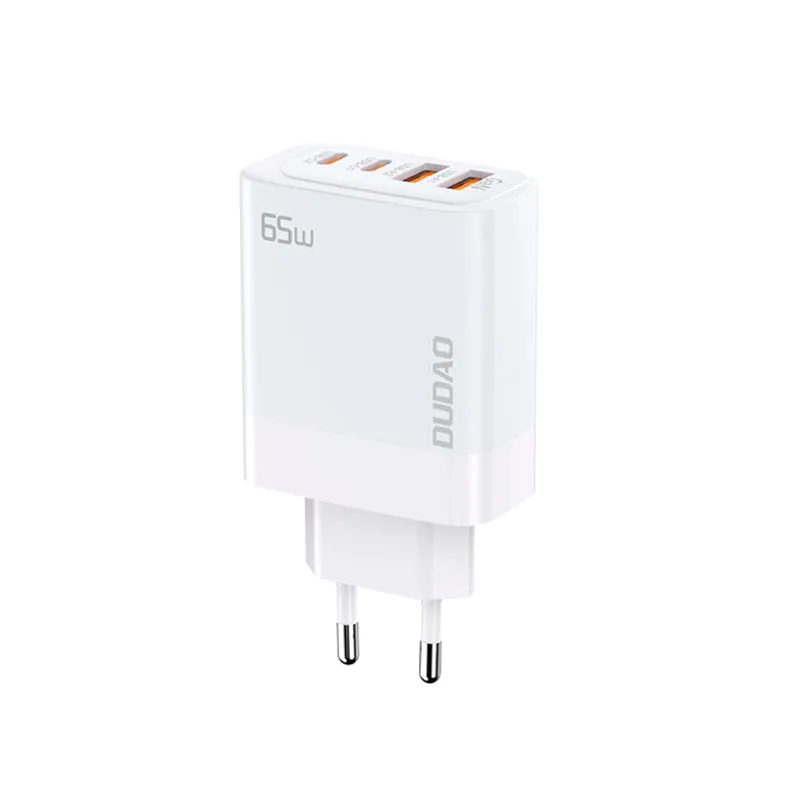 DUDAO A65EU GaN Adapter på 65W. 4 ports oplader med 2xUSB-C & 2xUSB-A