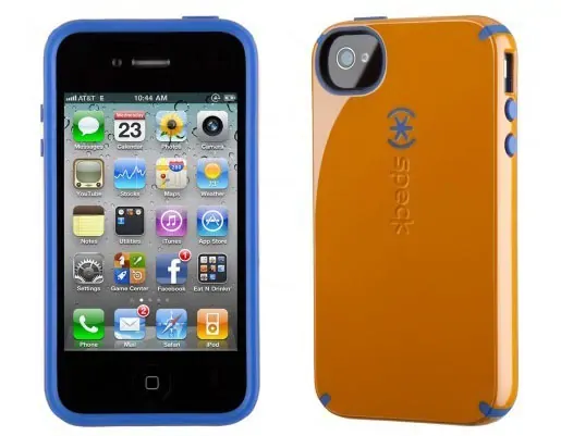 iPhone 4 & 4S SPECK® CandyShell cover. Orange/Blå.