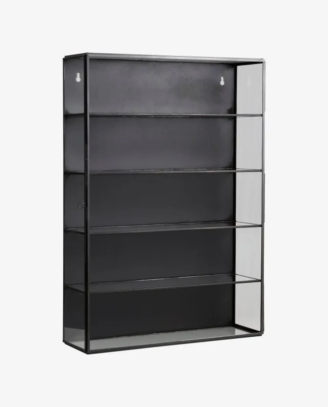 Nordal - ADA vægskab, M, 4 hylder  -  sort  -  B35 × D10 × H50 cm