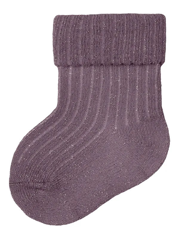 Name It - Nobba Glitter Sock - Wild Ginger - 50/56