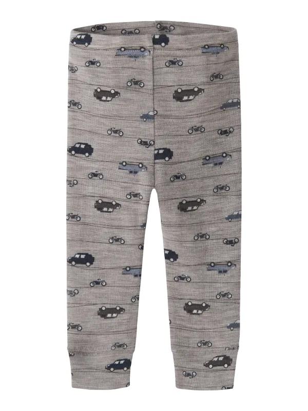 Name It Wang - Wool Rib Longjohn - Satellite/Highway - 50 cm