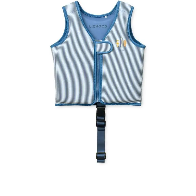 Liewood Dove Badevest i Bæk-og-Bølge - Y/D Stripe Riverside/Creme de la Creme